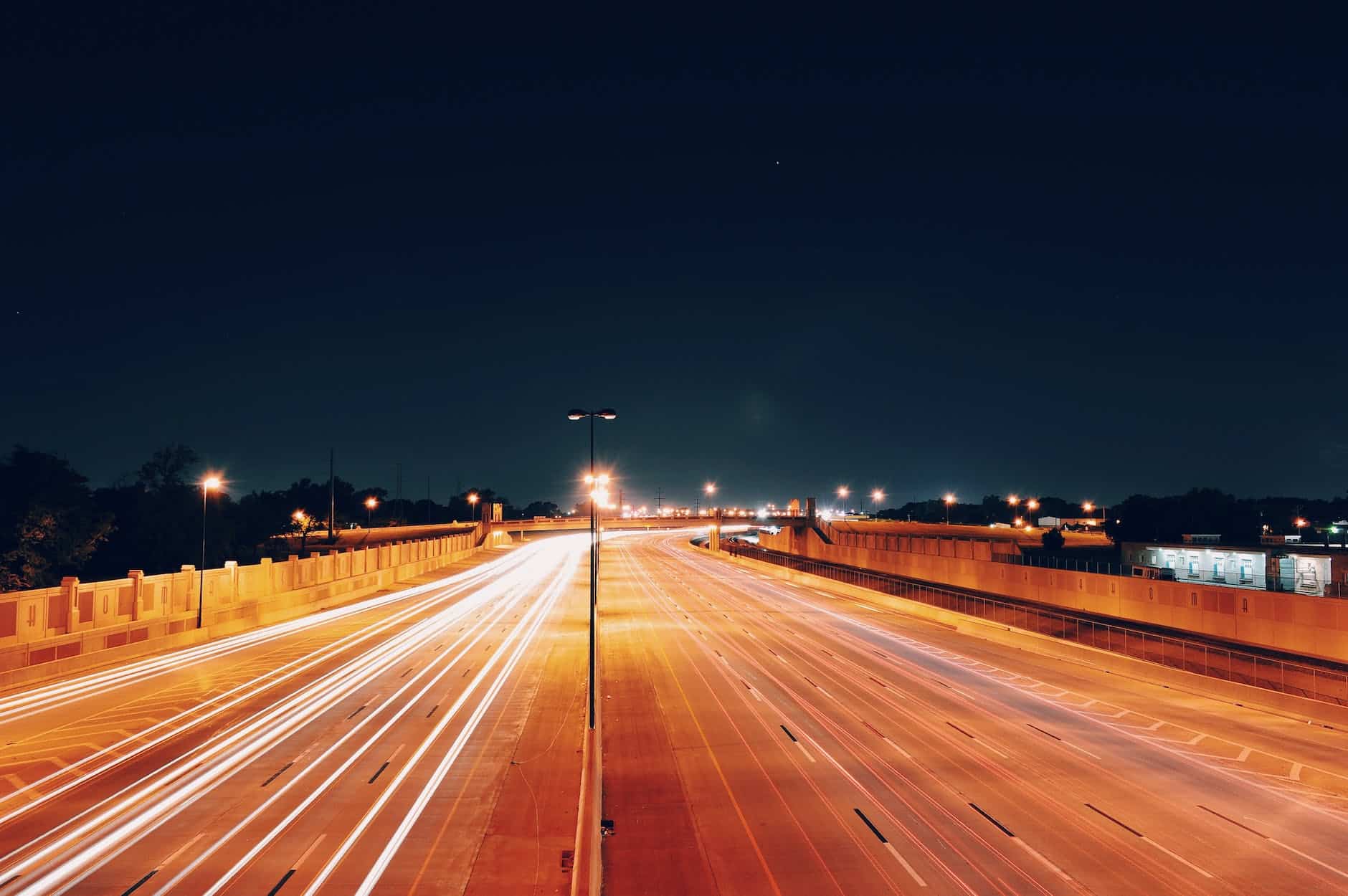 autobahn freeway highway lights